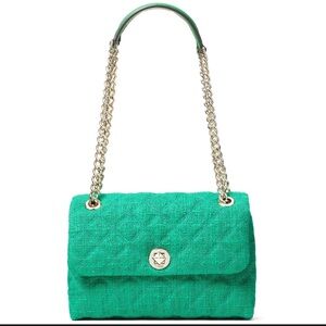 kate spade Green Quilted Chain-Handle Crossbody Bag Natalia